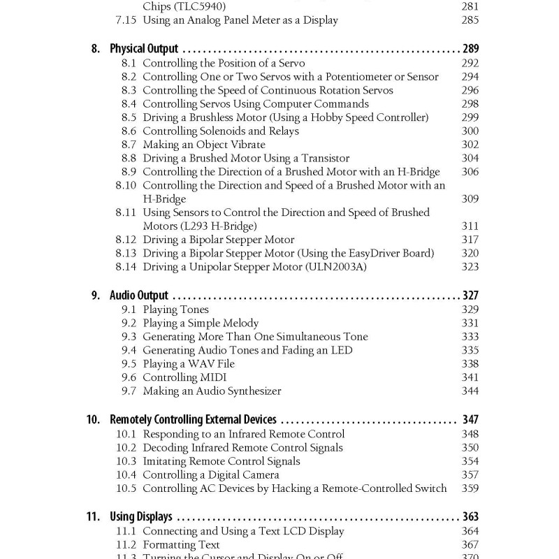 Arduino Cookbook
