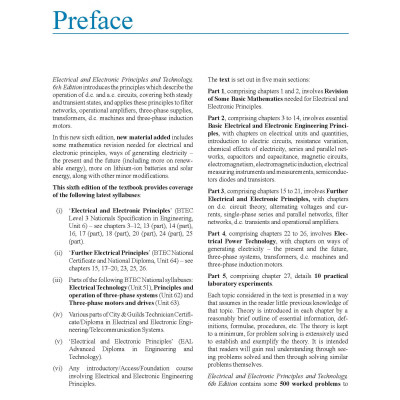 Electrical and Electronic Principles and Technology