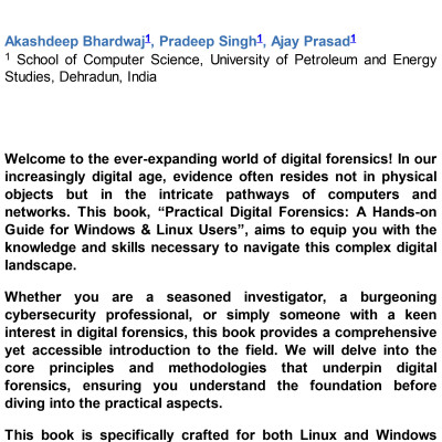 Sách Practical Digital Forensics A Guide for Windows and Linux Users