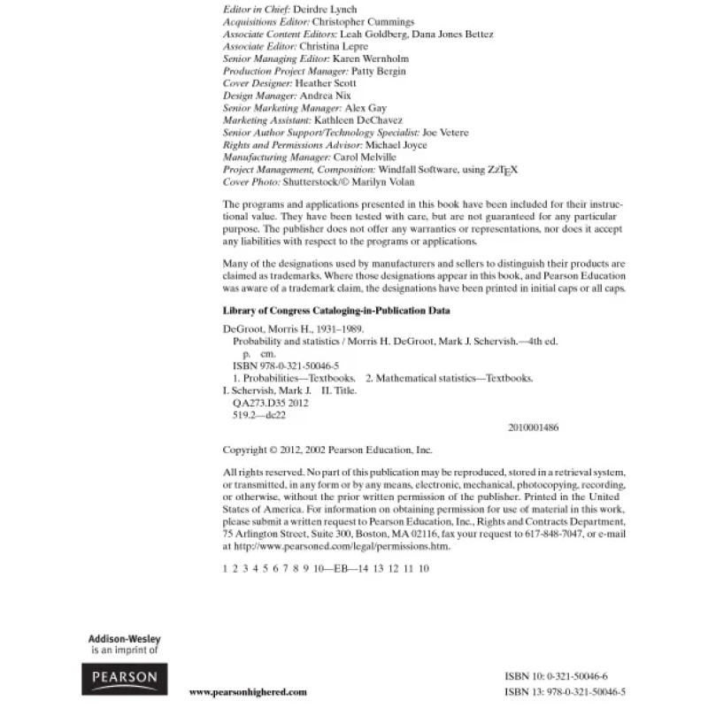 Probability and Statistics (4th Edition)