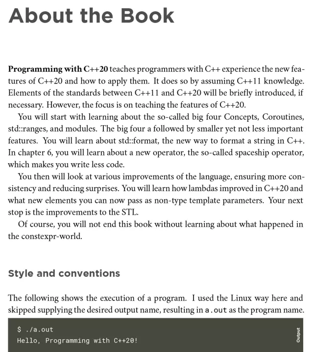 Programming with C++20