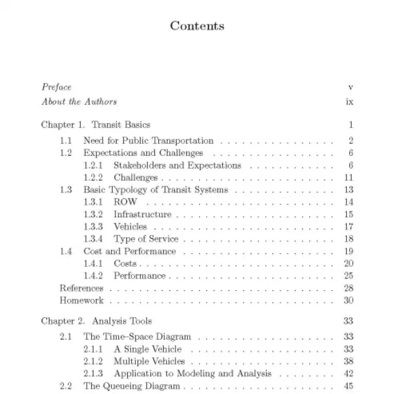 Public transportation systems principles of system design