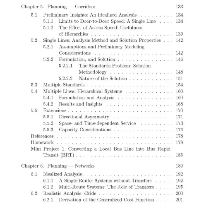 Public transportation systems principles of system design