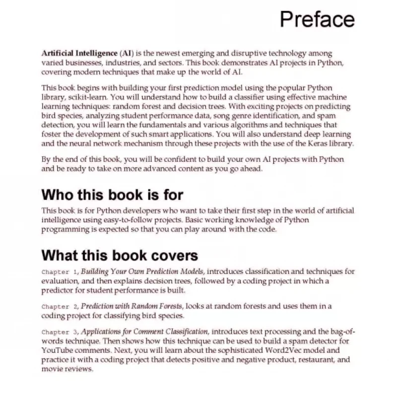 Python Artificial Intelligence Projects for Beginners