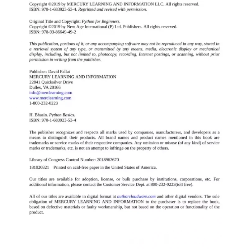 Python basics a self-teaching introduction Python basics a self-teaching introduction