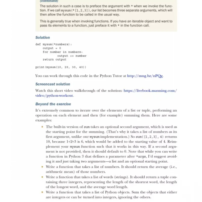 Python Workout 50 Essential Exercises