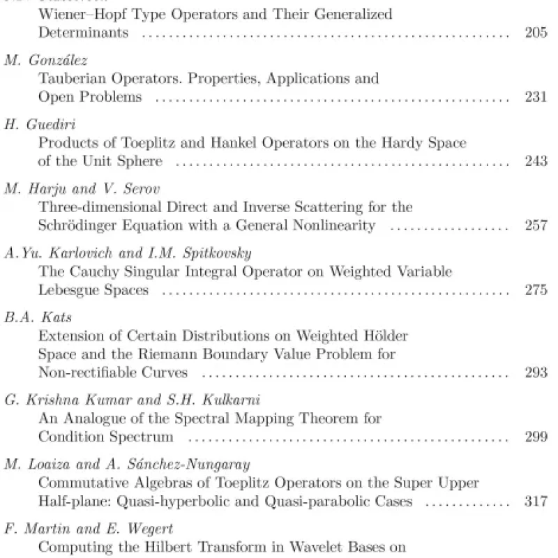Sách Concrete Operators, Spectral Theory, Operators in Harmonic Analysis and Approximation 22nd