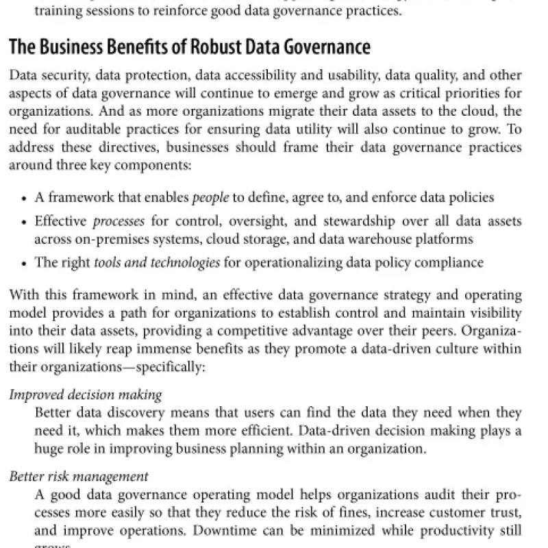 Sách Data Governance The Definitive Guide