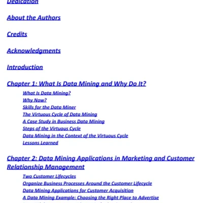 Sách Data Mining Techniques For Marketing, Sales, and Customer Relationship Management 3rd Ed. 2011