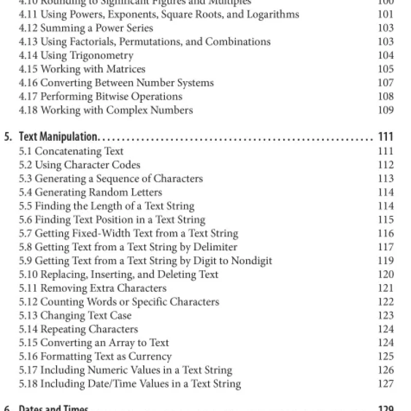 Sách Excel Cookbook Recipes for Mastering Microsoft Excel