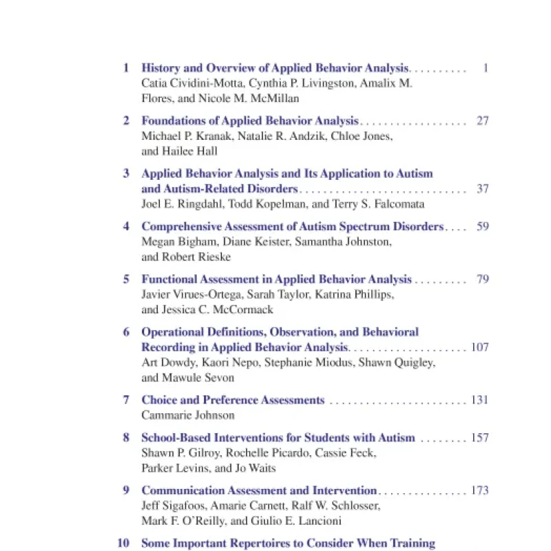 Sách Handbook of Applied Behavior Analysis for Children with Autism Clinical Guide to Assessment and Treatment