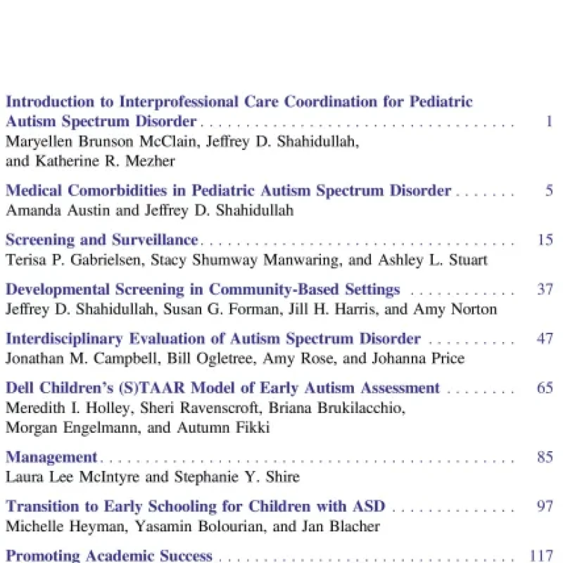 Sách Interprofessional Care Coordination for Pediatric Autism Spectrum Disorder