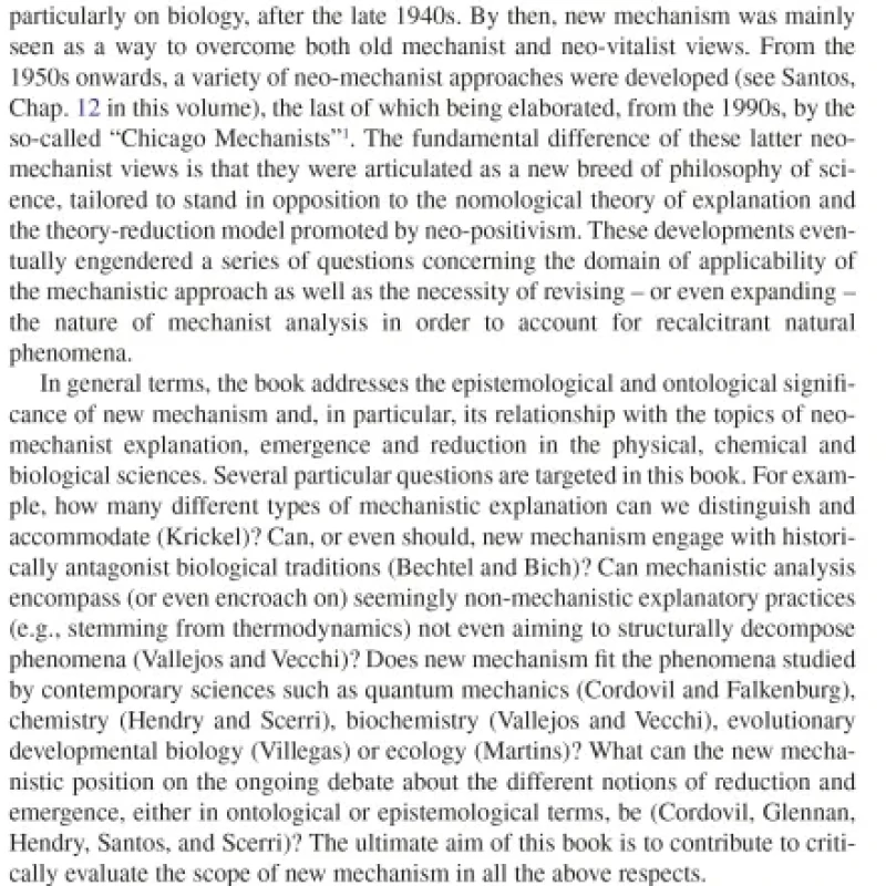 Sách New Mechanism. Explanation, Emergence and Reduction