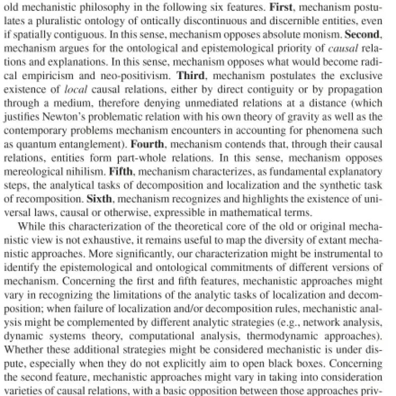 Sách New Mechanism. Explanation, Emergence and Reduction