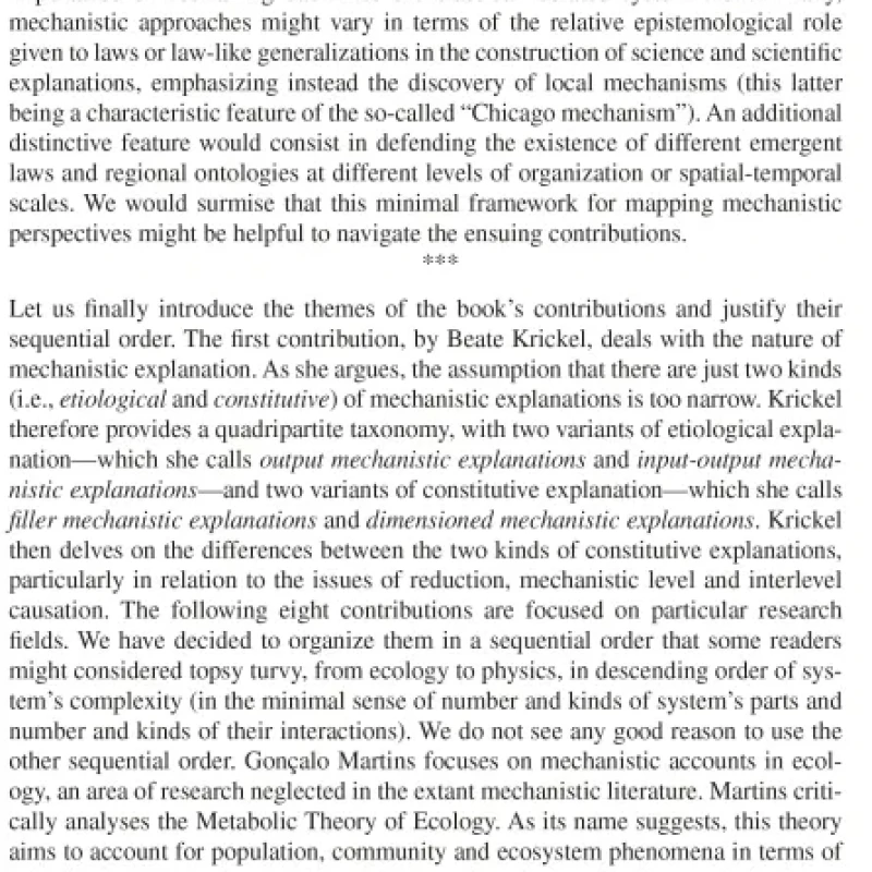 Sách New Mechanism. Explanation, Emergence and Reduction