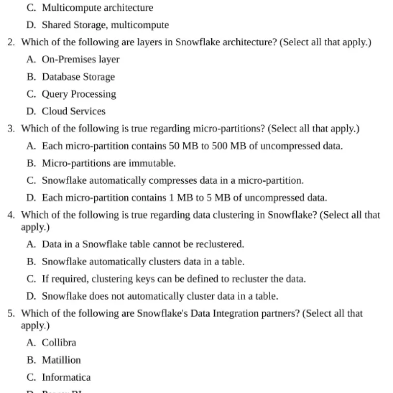 Sách Snowflake SnowPro Core Certification Study Guide