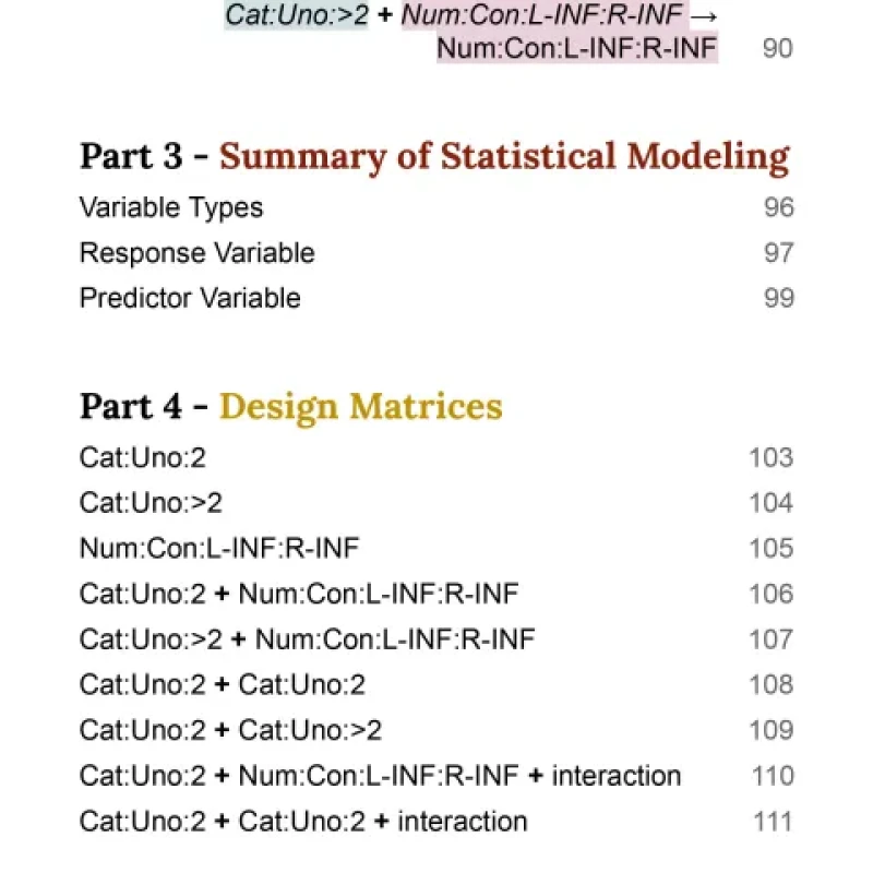 Sách Statistical Modeling Theory Variable Types Design Matrices