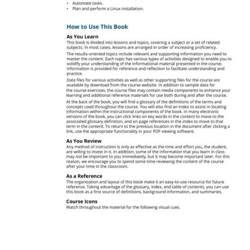 sách The Official CompTIA Linux+ Student Guide