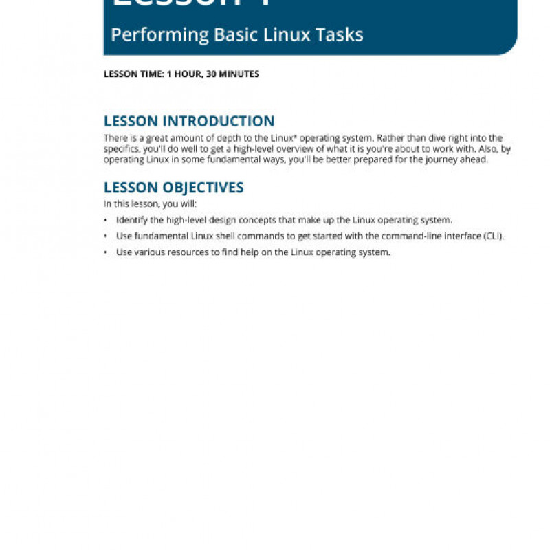 sách The Official CompTIA Linux+ Student Guide