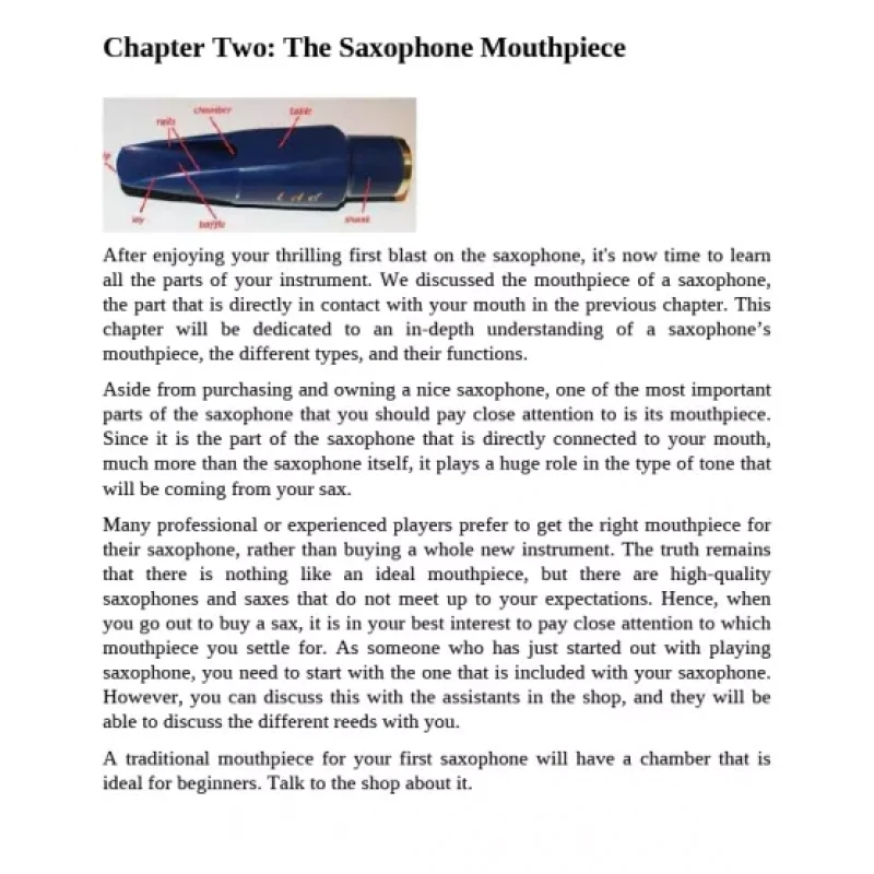 Saxophone for Beginners