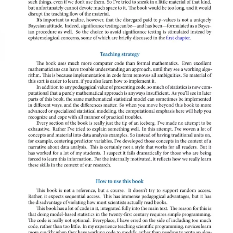 Statistical Rethinking: A Bayesian Course with Examples in R and STAN