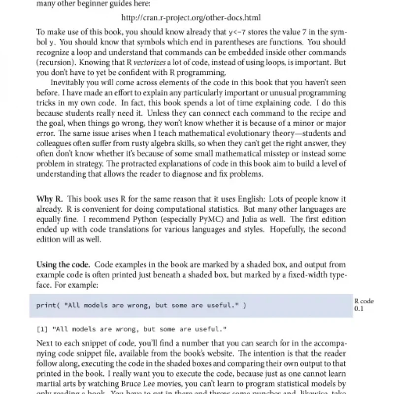 Statistical Rethinking: A Bayesian Course with Examples in R and STAN