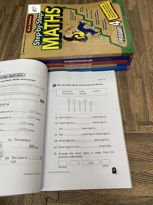 Bộ sách 6 quyển Step by step Maths Primary 1,2,3,4,5,6 - sách toán ...