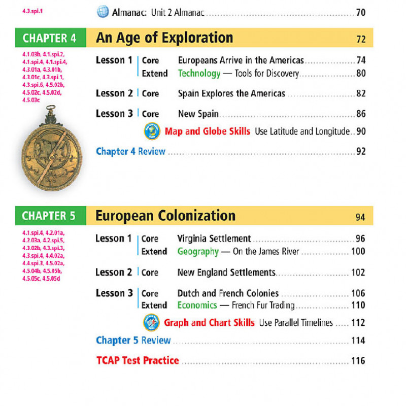 TENNESSEE SOCIAL STUDY GRADE 4 PART 1 (Sách màu)