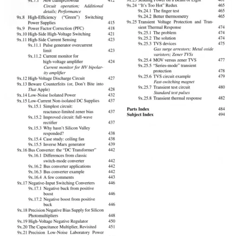 The Art of Electronics The x Chapters