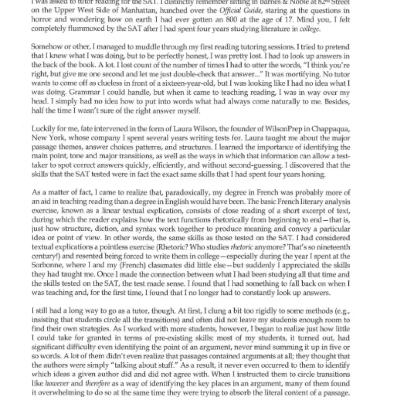 The complete guide to SAT Reading 5th (Sách đen trắng)