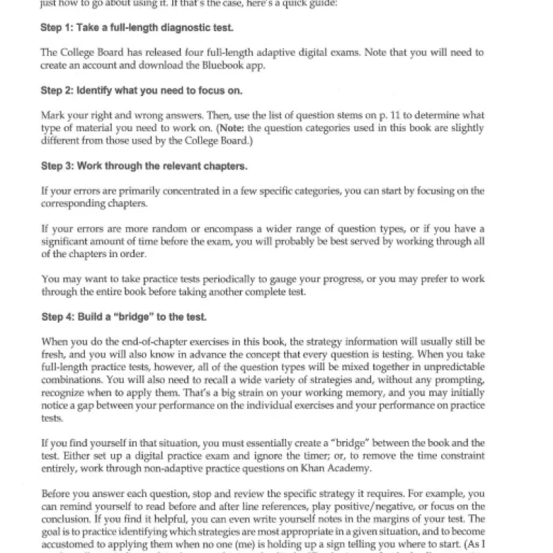 The complete guide to SAT Reading 5th (Sách đen trắng)