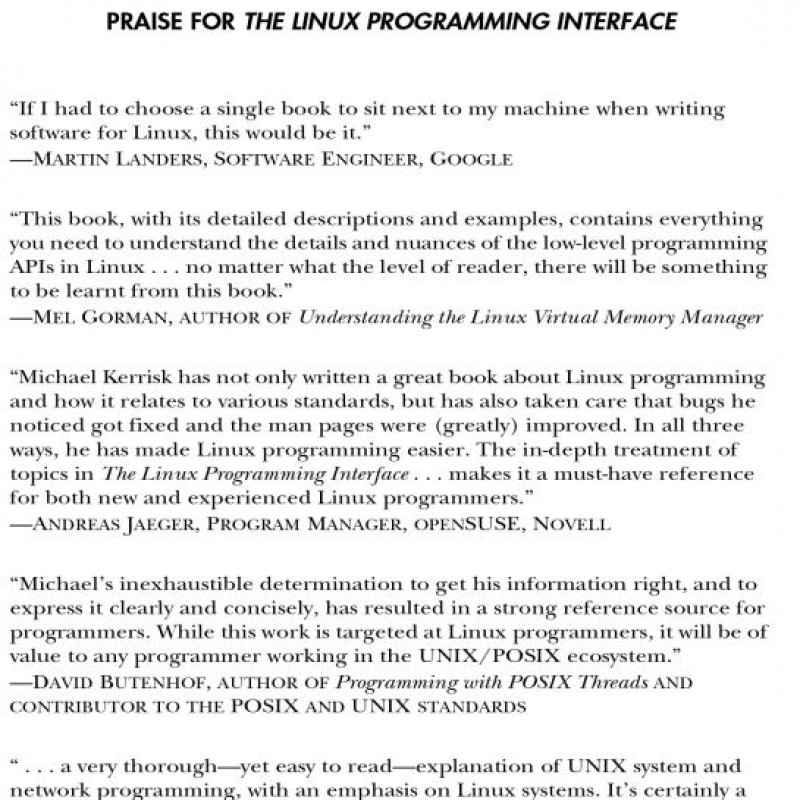 The Linux programming interface