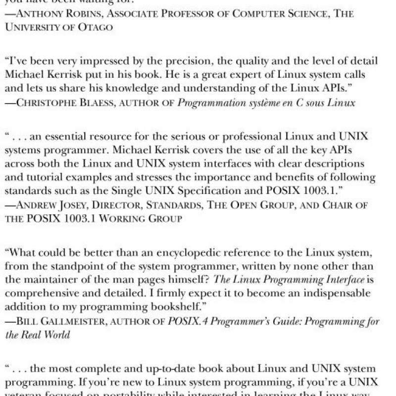 The Linux programming interface