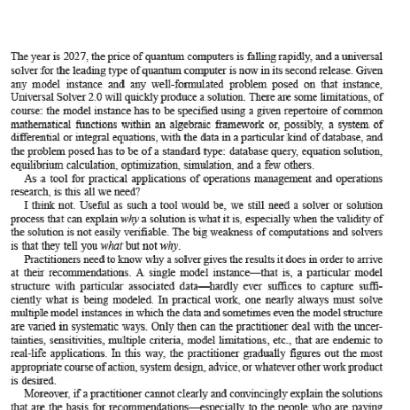 The Newsvendor Problem-Building intuition insights from basic operations mgm models and principles