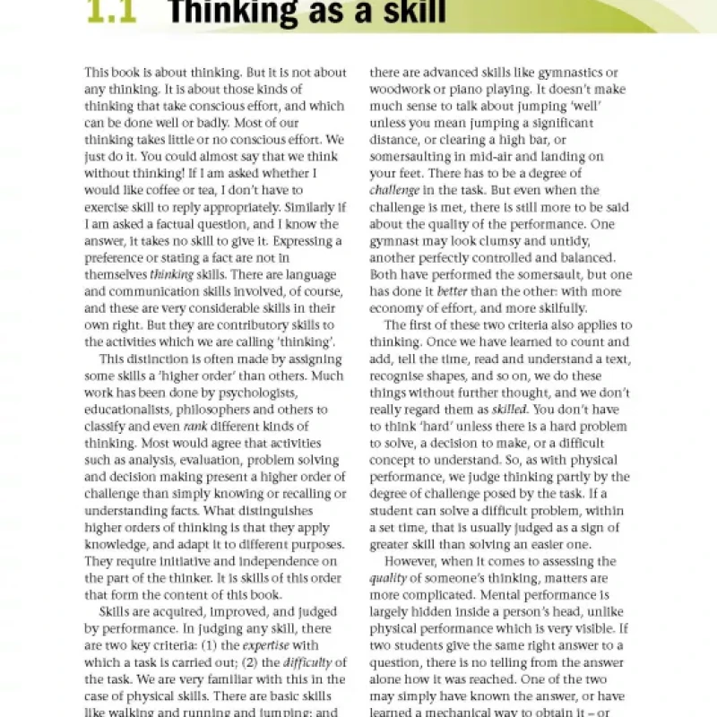 Thinking Skills
