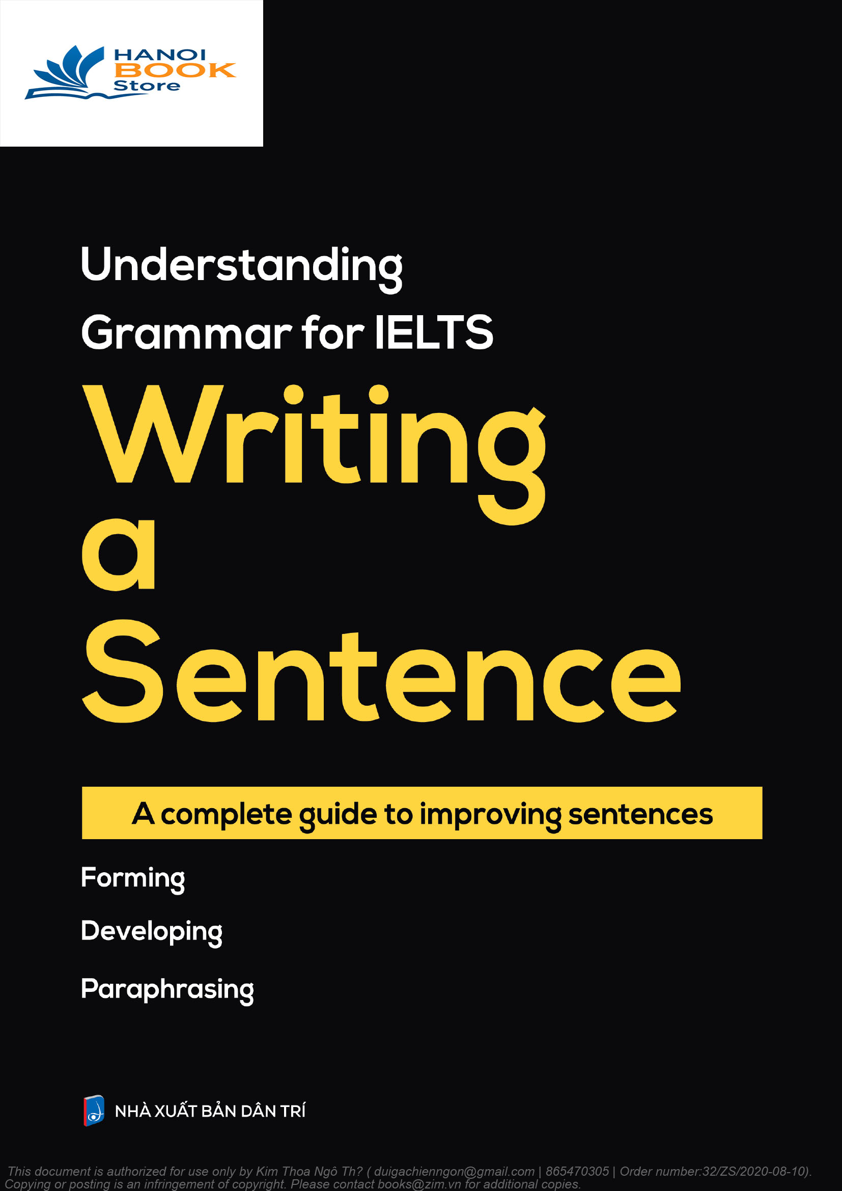 UNDERSTANDING GRAMMAR FOR IELTS WRITING A SENTENCE-1 copy