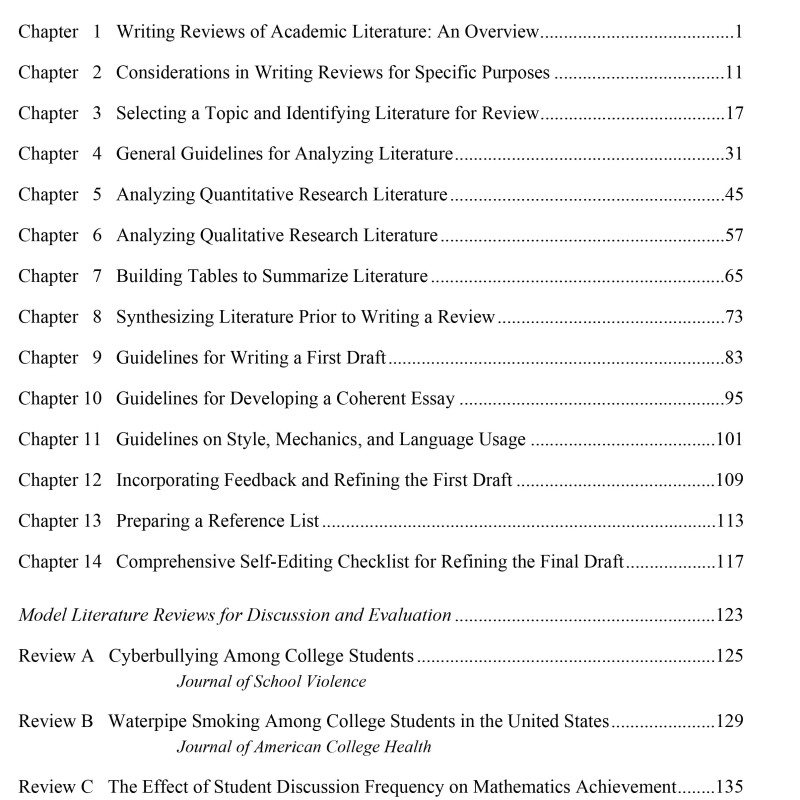 Sách Writing Literature Reviews A Guide for Students of the Social and Behavioral Sciences